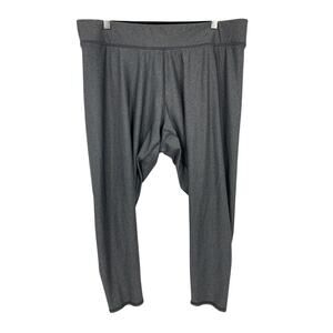 DSG Compression Mid Rise Tight Leggings Womens 2X Gray Heathered Cropped Stretch